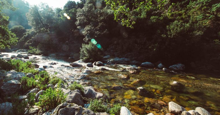 Gorges de la Spelunca: lunch op een riviertje